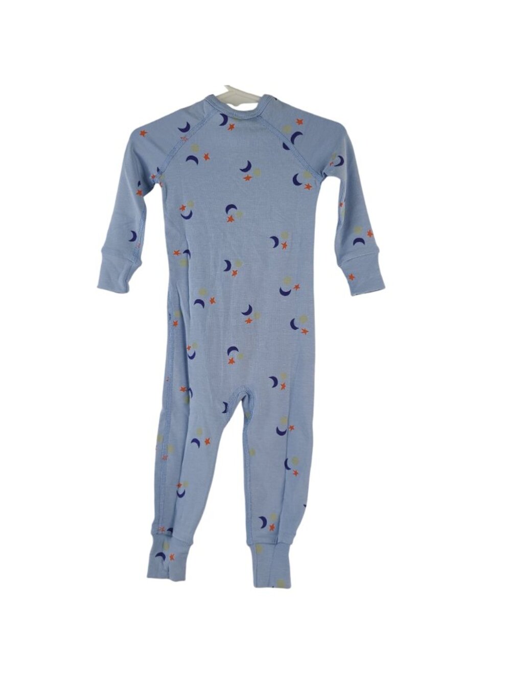 Hanna Andersson Baby Blue Pajamas Sleeper 12-18M Tencel Modal Moon & Star Print - Picture 4 of 5